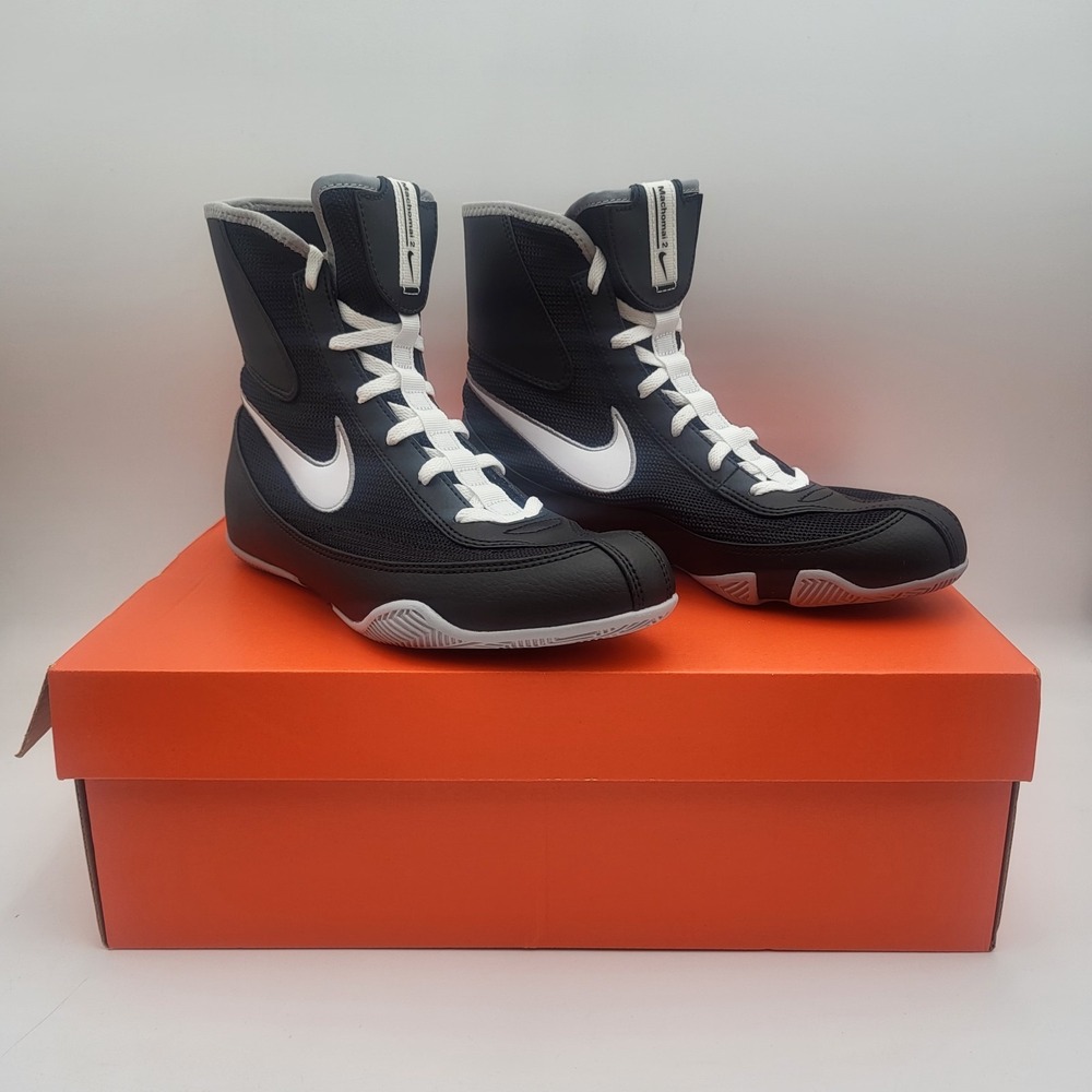 Nike Machomai Boxing Shoes Black/White-Wolf Grey US Men's Shoe Size 5.5